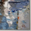 Quayside Reflections by Frank Getty, original painting, detail