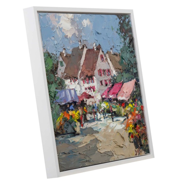 Pink Awnings by Frank Getty, original painting
