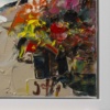 Pink Awnings by Frank Getty, original painting, detail