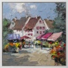 Pink Awnings by Frank Getty, original painting