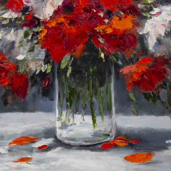 A Show Of Love II by Gerhard Nesvadba, original painting, detail