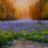 Campo De Lilas by Miguel Peidro, original painting, detail