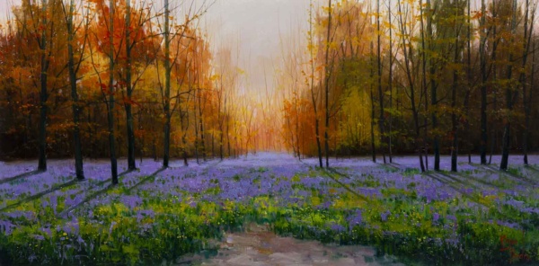 Campo De Lilas by Miguel Peidro, original painting
