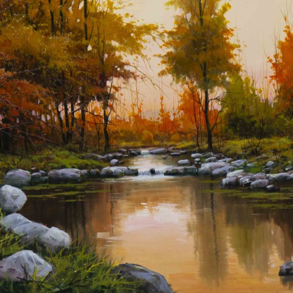 Paisaje En Dorados by Miguel Peidro, original painting, detail