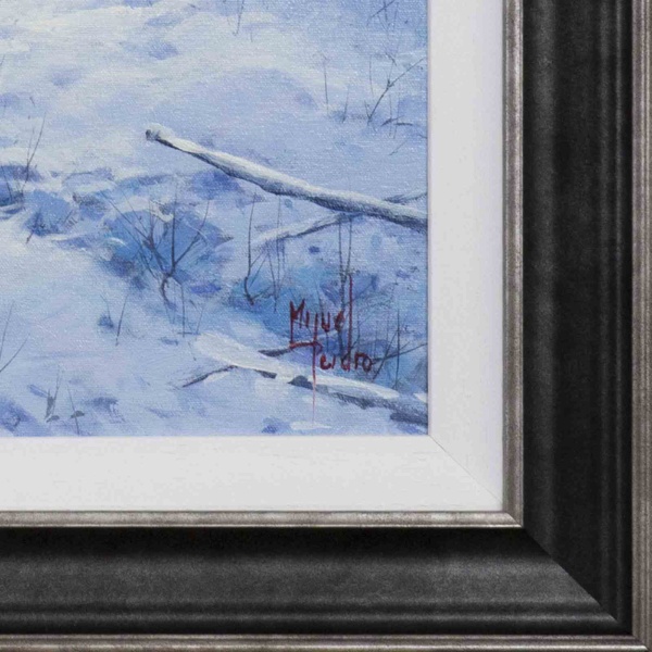 Nieve y Rojos by Miguel Peidro, original painting, detail