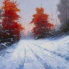 Nieve y Rojos by Miguel Peidro, original painting