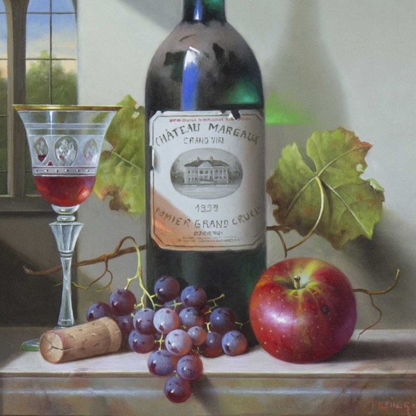 Château Margaux by Zoltan Preiner, original painting, detail
