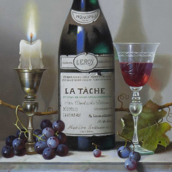 La Tâche by Zoltan Preiner, original painting, detail