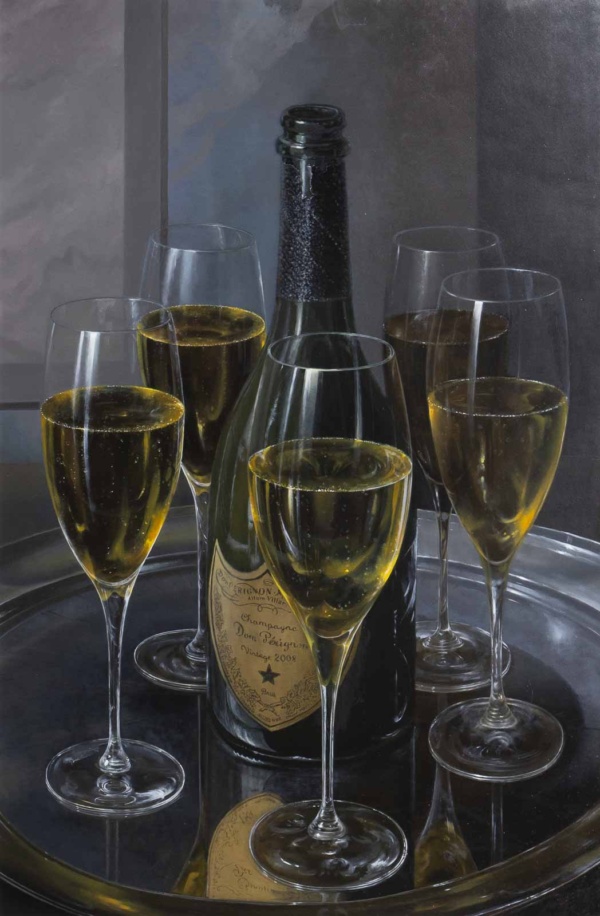 Celebration, Dom Perignon by Gyula Boros, original painting