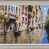 Pause For Lunch, Venice by Raffaele Fiore, original painting