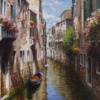 Beautiful Discovery by Raffaele Fiore, original painting, detail