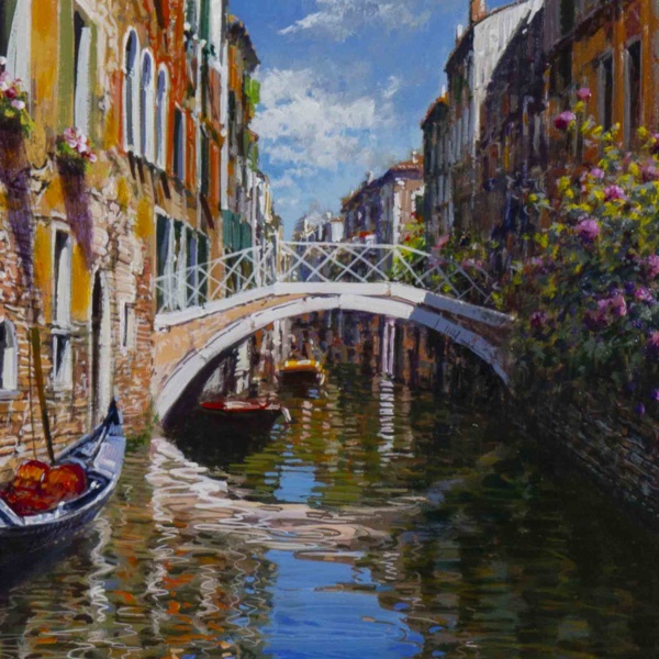 Colours Of Venice by Raffaele Fiore, original painting, detail