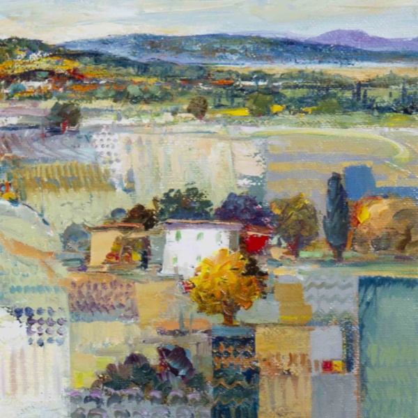 Between Sea & Land by Mario Malfer, original painting, detail