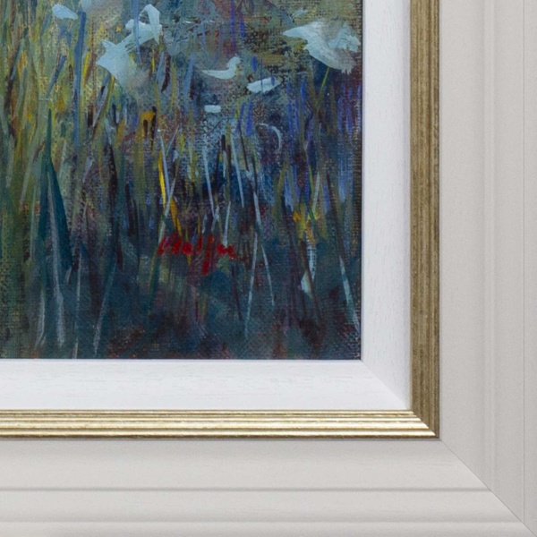 Dusk by Mario Malfer, original painting, detail
