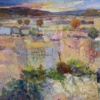 Dusk by Mario Malfer, original painting, detail