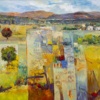 Sun-kissed Hills by Mario Malfer, original painting