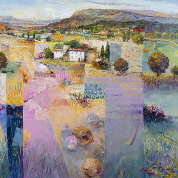My Heart In Italy by Mario Malfer, original painting, detail