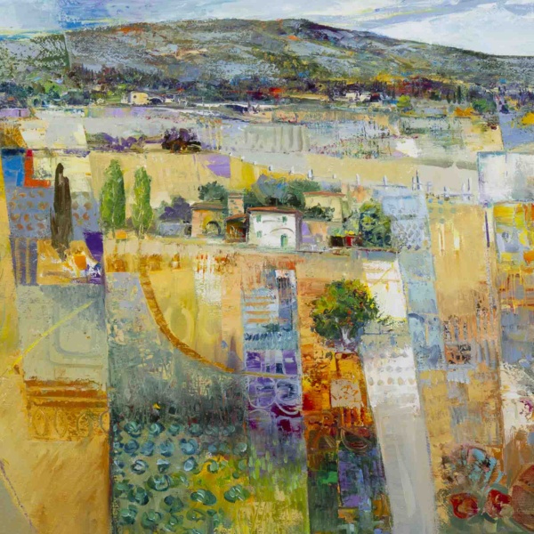 Back To Nature II by Mario Malfer, original painting, detail