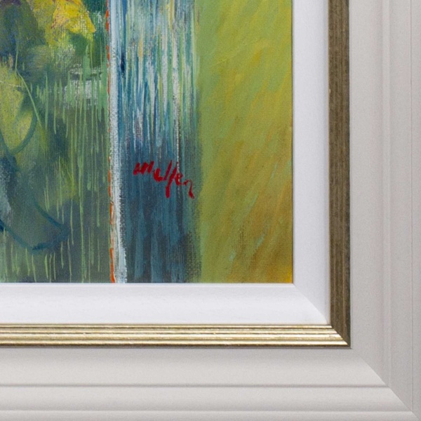 Nature’s Present by Mario Malfer, original painting, detail