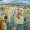 Nature’s Present by Mario Malfer, original painting, detail