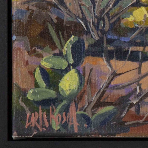 Magnificent Chisos Mountains by Carla Bosch, original painting, detail