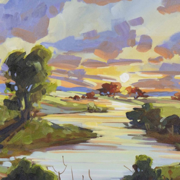 Mellow Afternoon by Carla Bosch, original painting, detail