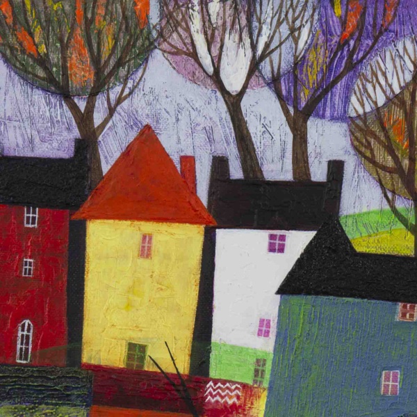 Harbour Side by Sunita Khedekar, original painting, detail