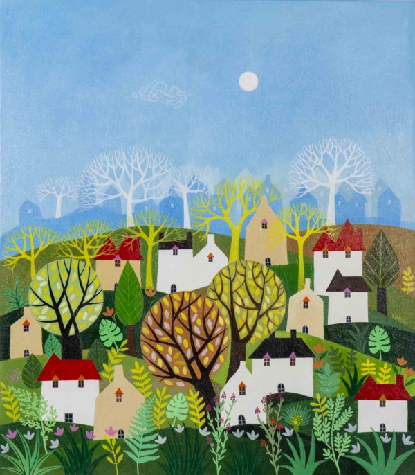 Houses by Sunita Khedekar, original painting