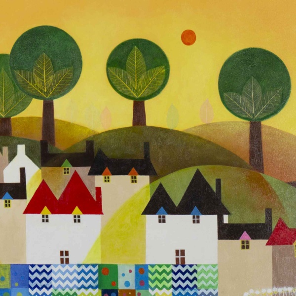 Bright Sunny Day by Sunita Khedekar, original painting, detail
