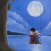 Living The Dream (Original) by Michael Abrams, original painting, detail