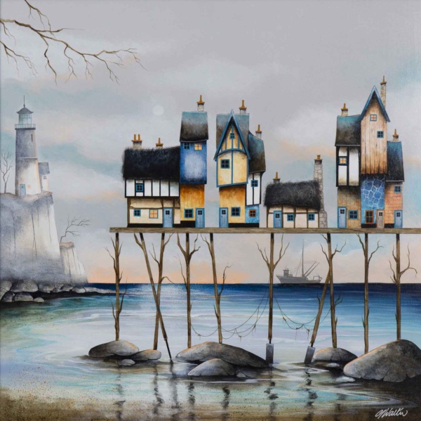 The Distant Trawler (Original) by Gary Walton, original painting