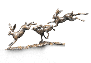 Small Hares Playing (1259),