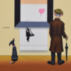 Pranksy – Pink Balloon by Chris Chapman, limited edition print, detail