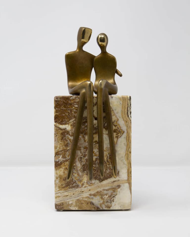 Soulmates On Travertine by Yenny Cocq
