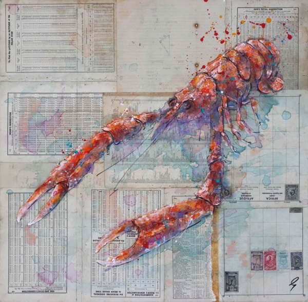 Langoustine Seas (Original) by Giles Ward, original painting