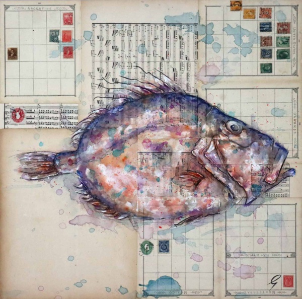 John Dory Scales (Original) by Giles Ward, original painting