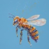 Be More Bee II (Original) by Giles Ward, original painting, detail