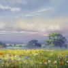 Countryside Retreat by Allan Morgan, original painting, detail