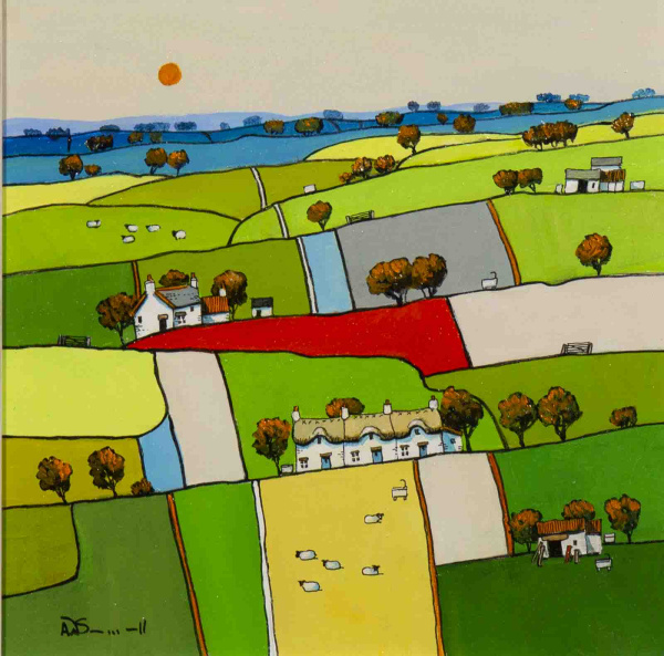 Glimpse Of Red by Alan Smith, original painting