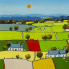 Rolling Hills by Alan Smith, original painting, detail