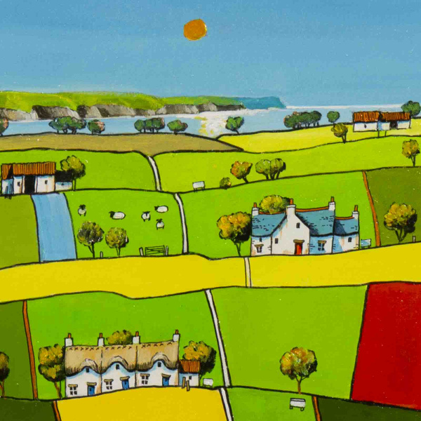 Ocean View by Alan Smith, original painting, detail