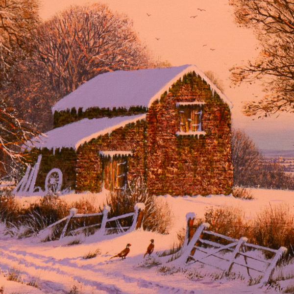 Pheasants In The Snow by Edward Hersey, original painting