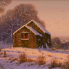 Warm Winter Sunrise by Edward Hersey, original painting