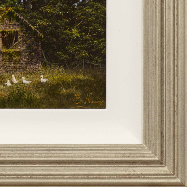 Countryside Life by Edward Hersey, original painting, detail