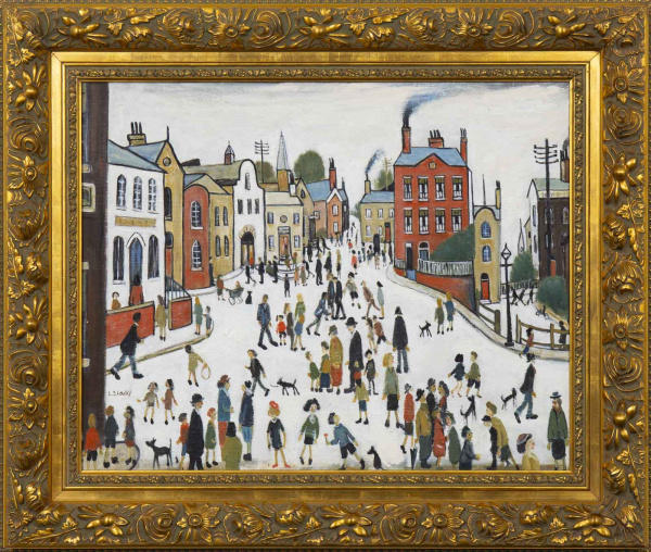 Street Scene after L.S.Lowry by David Henty, original painting