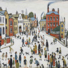 Street Scene after L.S.Lowry by David Henty, original painting