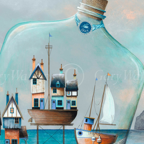 Ammonite by Gary Walton, limited edition print, detail