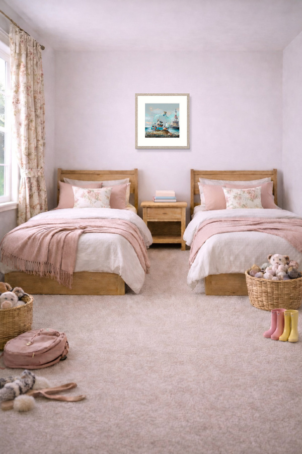 Ammonite by Gary Walton, limited edition print, in room