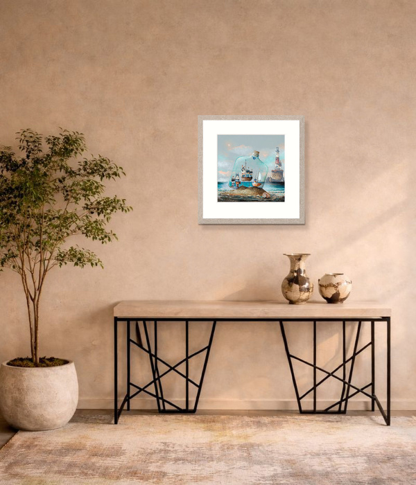 Ammonite by Gary Walton, limited edition print, in room