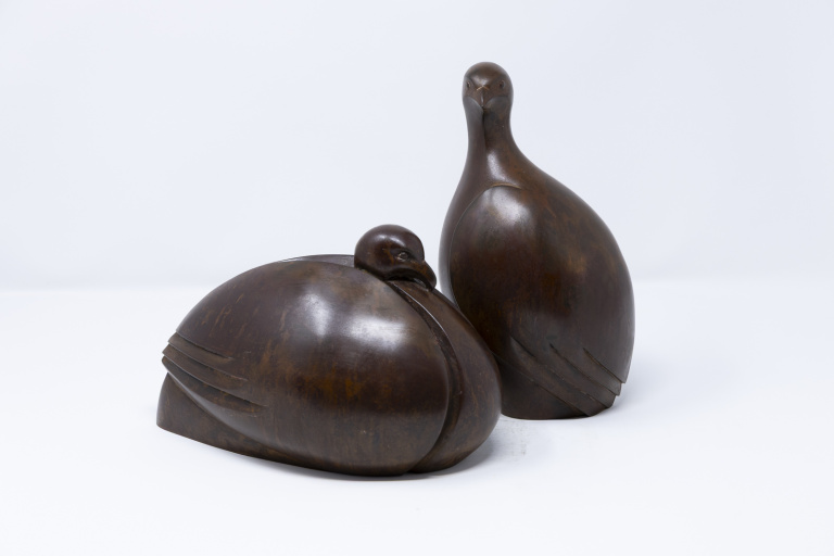 Partridge Pair (Mixed Metal Finish)